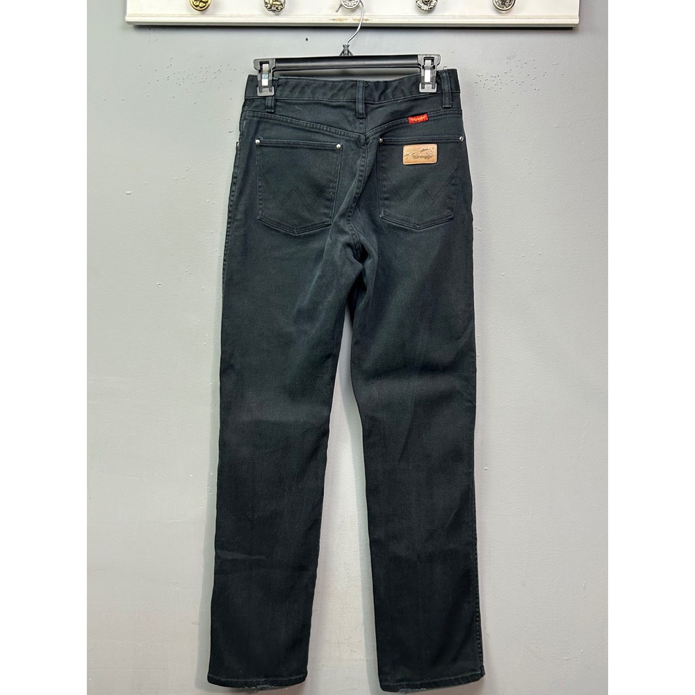 Wrangler Womens Black Denim Jeans‎ Straight Leg Mid Rise Size 14x34